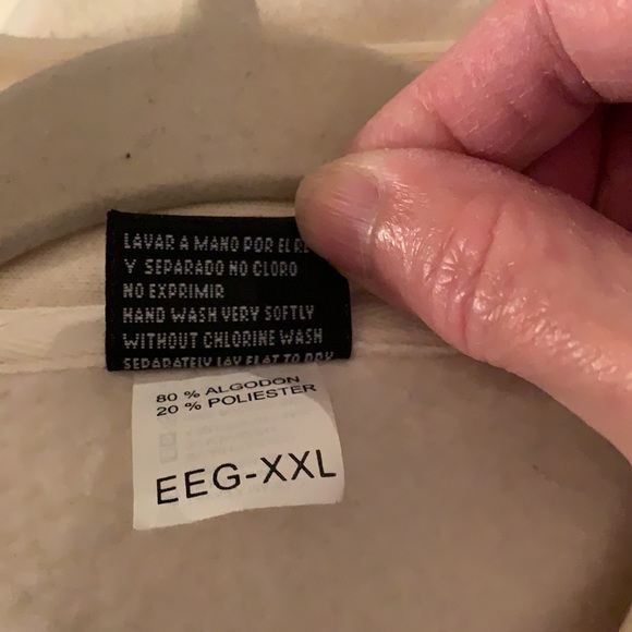 International Jeans cream color Puerto Vallarta women’s zip sweatshirt size XXL - Picture 6 of 10